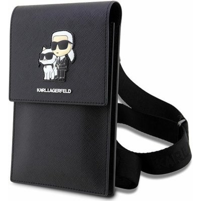 Karl Lagerfeld Originální kabelka Saffiano Karl & Choupette KLWBSAKCPMK black – Zboží Mobilmania