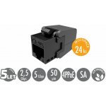 25286811 MULTIPACK 24 ks - samořezný keystone Solarix CAT6 UTP RJ45 SXKJ-6-UTP-BK-SA Compo – Zboží Živě