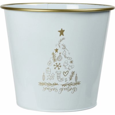 Home Styling Collection Kovový vánoční kbelík bílý 30,5 x 29 cm – Hledejceny.cz