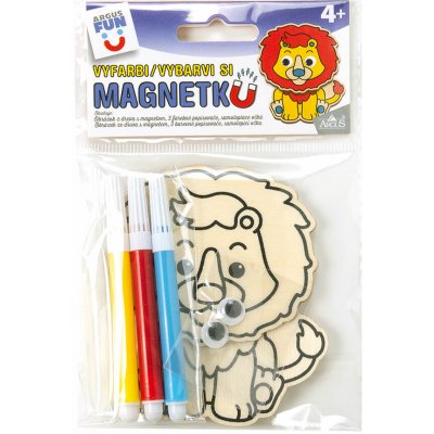 ARGUS Kreativní tvoření vybarvi si magnetku lev 19260009 – Zboží Dáma