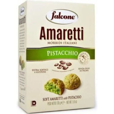 Falcone Amaretti mandlové s pistáciemi al Pistacchio měkké 170 g – Zbozi.Blesk.cz