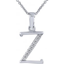 SILVEGO Stříbrný náhrdelník s přívěskem písmene Z ZT191003NZ