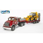 Bruder 2813 Nákladní auto MACK Granite s návěsem a traktorem JCB 4CX 1:16 – Sleviste.cz