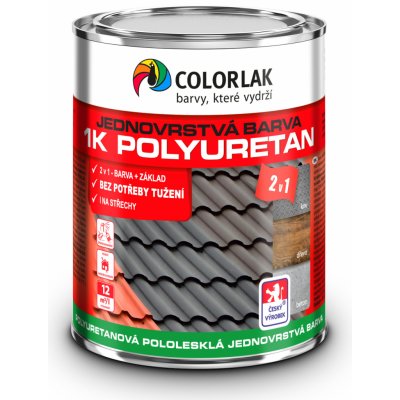 Colorlak 1K Polyuretan U2210 RAL 9005 černá 0,6L – Sleviste.cz