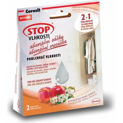 Ceresit Stop vlhkosti Absorpční sáčky 2 x 50 g energické ovoce – Hledejceny.cz