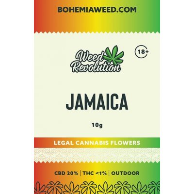 Weed Revolution Jamaica Outdoor CBD 20% THC 1% 10g – Zboží Dáma