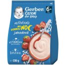 GERBER Cereal mléčná kaše jahodová Dobrou noc 230g