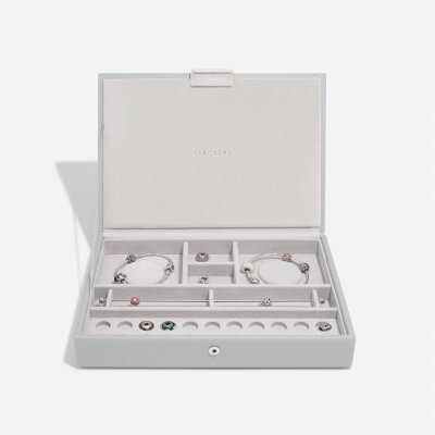 Stackers šperkovnice na šarmy Pebble Grey Classic Charm Jewellery Box Lid šedá 74722 – Hledejceny.cz