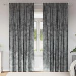 Velurové závěsy 2 ks s kapsami šedé 260x140 cm – Hledejceny.cz