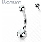 Šperky4U piercing do pupíku banánek titan opál TIT1186-OP17 – Zboží Mobilmania