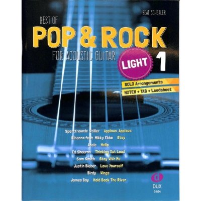 Best of Pop & Rock for Acoustic Guitar 1 jednoduché sóla pro kytaru s TAB – Hledejceny.cz