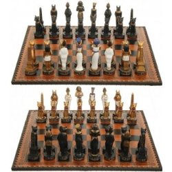 Šachové figurky Egypťané šachové figurky a šachovnice - Nejlepší Ceny.cz
