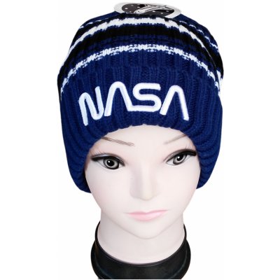Eplusm Čepice NASA zimní chlapecká pletená modrá