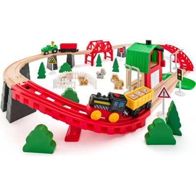 Woody Vláčkodráha Farma 60 dílů – Zboží Dáma