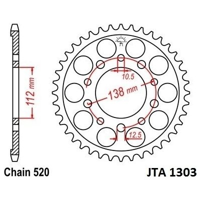 JT Sprockets JTA 1303-43 | Zboží Auto