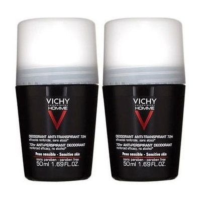 Vichy Deodorant roll-on pro citlivou pokožku Homme 72H (Deodorant Anti-Transpirant) 2 x 50 ml – Zboží Mobilmania