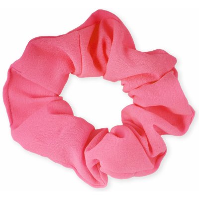 Látková gumička do vlasů - fosforové barvy Barva: tmavě růžová – Sleviste.cz