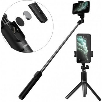 Baseus Lovely selfie tyč se stativem a Bluetooth dálkovým ovládáním, černá SUDYZP-F01