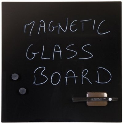 Supraviz Skleněná popisovací magnetická tabule 48x48 cm, černá – Zboží Živě