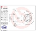 Brzdový kotouč BREMBO 08.B413.11 | Zboží Auto
