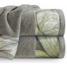 Eva Minge bavlněný froté ručník s bordurou SILVA šedá 50 x 90 cm
