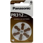 Panasonic baterie do naslouchadel 6ks PR312(41)/6LB – Zboží Živě