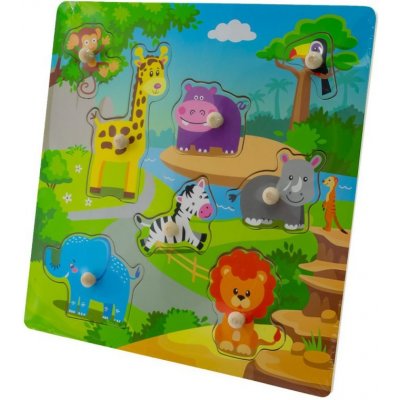 EuroBaby zábavné puzzle vkládací Safari – Zboží Mobilmania