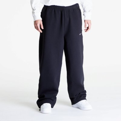 Nike Solo Swoosh Men's Open-Hem Brushed-Back Fleece pants Black/ White – Zboží Mobilmania