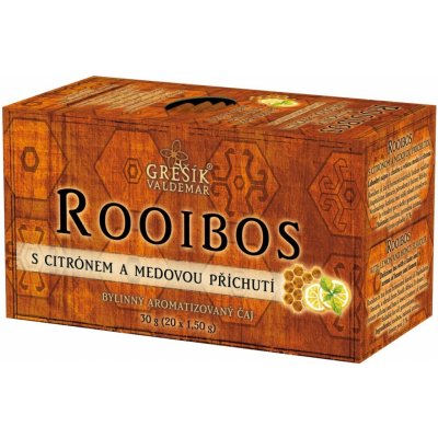 Grešík Rooibos citron a med 20 x 1,5 g – Zbozi.Blesk.cz