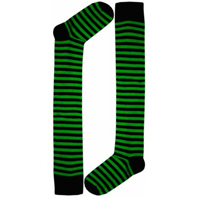 Stripes Knee Socks pruhované podkolenky úzké pruhy zelená – Zboží Mobilmania