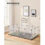 SONGMICS Ohrádka pro drobná zvířata variabilní 143 x 73 x 46 cm – Hledejceny.cz
