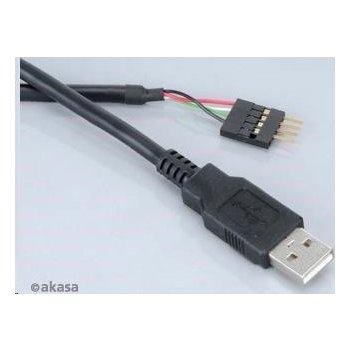 AKASA kabel redukce interní USB na externí USB (Type - M), USB 2.0, 40cm