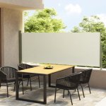 vidaXL Zatahovací boční markýza/zástěna na terasu 117 x 300 cm krémová – Zbozi.Blesk.cz