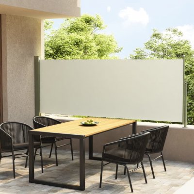 vidaXL Zatahovací boční markýza/zástěna na terasu 117 x 300 cm krémová – Zboží Mobilmania