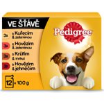 Pedigree dog ADULT Multipack kura&jahňa&hydina&hovädzie v želé 12 x 100 g – Hledejceny.cz