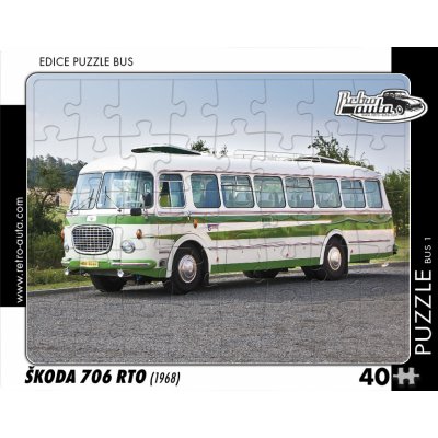 Retro-Auta č. BUS 1 Škoda 706 RTO 1968 40 dílků – Zboží Dáma