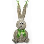 OVČÍ VĚCI Slámový zajíc se zelenou mašlí 66 cm – Zboží Mobilmania