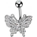 Šperky4U Piercing do pupíku motýlek WP0120 – Hledejceny.cz