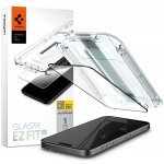 Spigen Glas.TR FC iPhone 15 Pro 6.1" "EZ FIT" tempered glass black frame AGL06899 – Zboží Živě
