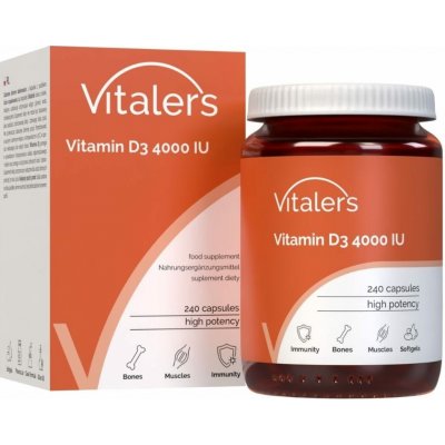 Vitaler's Vitamin D3 4000 IU 240 kapslí – Hledejceny.cz