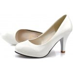 Dámské lesklé lodičky Bílá – Zboží Mobilmania