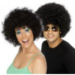 Paruka funky afro unisex modrá – Zboží Mobilmania