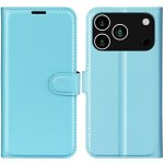 Litchi knížkové pouzdro na iPhone 17 Pro Max - modré – Zboží Mobilmania