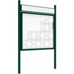 PROCITY Venkovní vitrína model 2000 28x A4, zelená, včetně sloupků a záhlaví | Zboží Auto