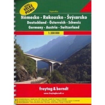 Autoatlas Německo Rakousko Švýcarsko 1:300 000