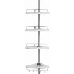 Deuba Teleskopický regál do sprchy DELMO, 92-306 cm, bílá – Zboží Dáma