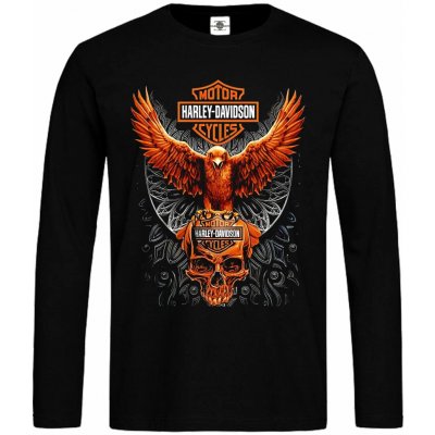 Tričko Harley-Davidson Eagle & Skull černá – Zboží Dáma