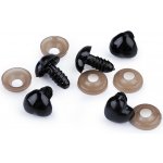 Čumák srdce s pojistkou 12x13 mm - černá (5 sada) – Zboží Dáma