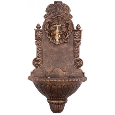 Zahradní LITINOVÉ umyvadlo GARDENS s kohoutkem, měděný vzhled – Zboží Mobilmania