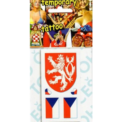 Arch Tetovací obtisky na obličej i tělo Česká vlajka 4 motiv – Zboží Mobilmania
